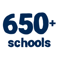 Icon of 650+ schools across 37 states and Washington D.C.
